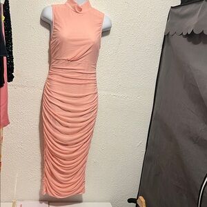 Elegant Pink Sleeveless Mermaid Dress